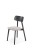 Krzesło HYLO z szarym tapicerowanym siedziskiem i czarną drewnianą ramą