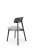 Krzesło HYLO z szarym tapicerowanym siedziskiem i czarną drewnianą ramą