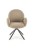 Krzesło K498 w kolorze cappuccino, tkanina boucle, nogi metalowe, funkcja obrotu 180°