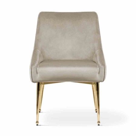 Krzesło glamour LEON z tapicerką i złotymi nogami – dostępne także z kołatką – nowoczesny luksus z oferty arszi.pl