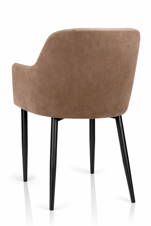 Krzesło Tulip z tapicerowanym siedziskiem i metalowymi nogami – nowoczesny styl, arszi.pl
