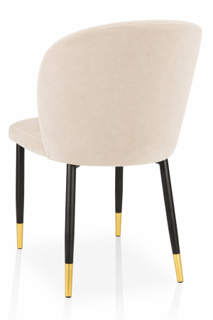 Krzesło tapicerowane AINE na złotych metalowych nogach – arszi.pl