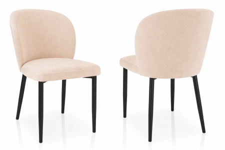 Krzesło tapicerowane AINE na złotych metalowych nogach – arszi.pl