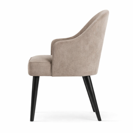 Krzesło Varenna Delux tapicerowane z drewnianymi nogami – polski producent.