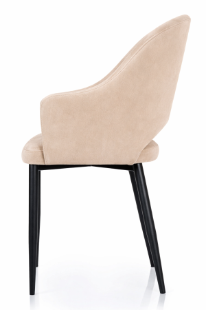 Tapicerowane krzesło GODA do salonu, na smukłych nogach, styl nowoczesny