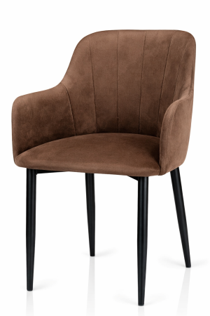 Krzesło Tulip z tapicerowanym siedziskiem i metalowymi nogami – nowoczesny styl, arszi.pl