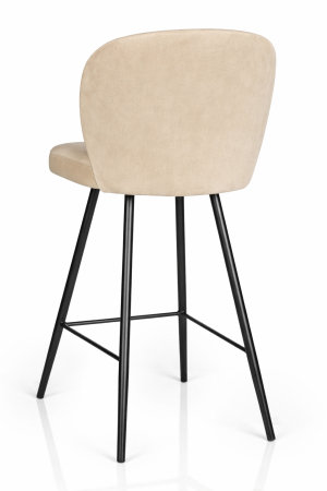Hoker Aine z metalowymi nogami i tapicerowanym siedziskiem – idealny do kuchni i baru.