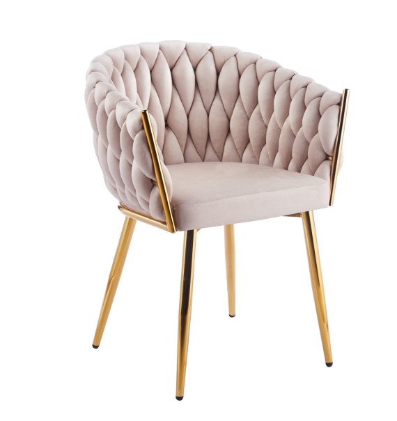 Eleganckie krzesła tapicerowane w stylu glamour – na złotych, srebrnych lub czarnych nogach, welurowe wykończenie
