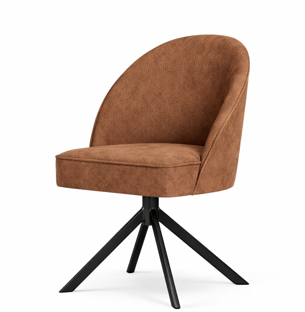 Krzesła obrotowe tapicerowane z funkcją obrotu – na nogach drewnianych i metalowych, idealne do jadalni, salonu lub biura